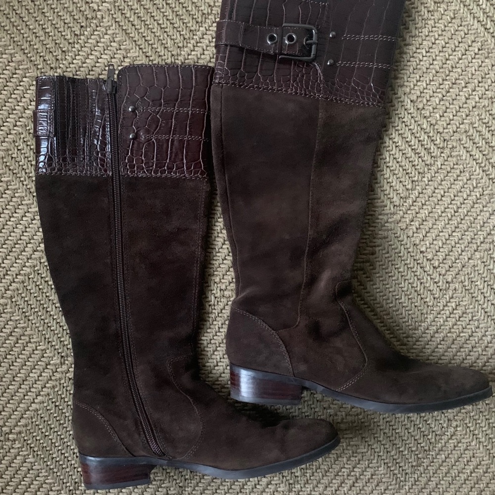 Marc Fischer suede leather brown boots